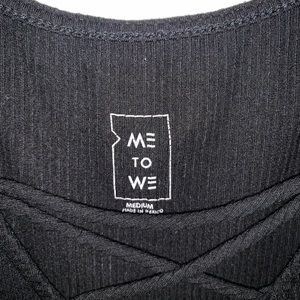 Black Me to We crop top